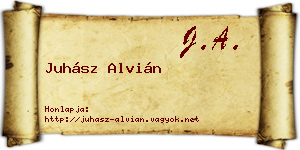 Juhász Alvián névjegykártya